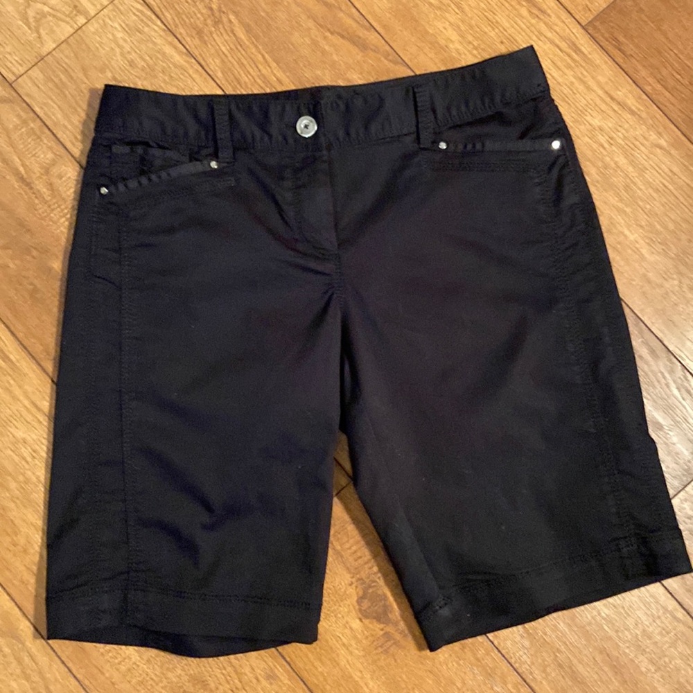WHBM Black Bermuda Shorts 10.25” Inseam